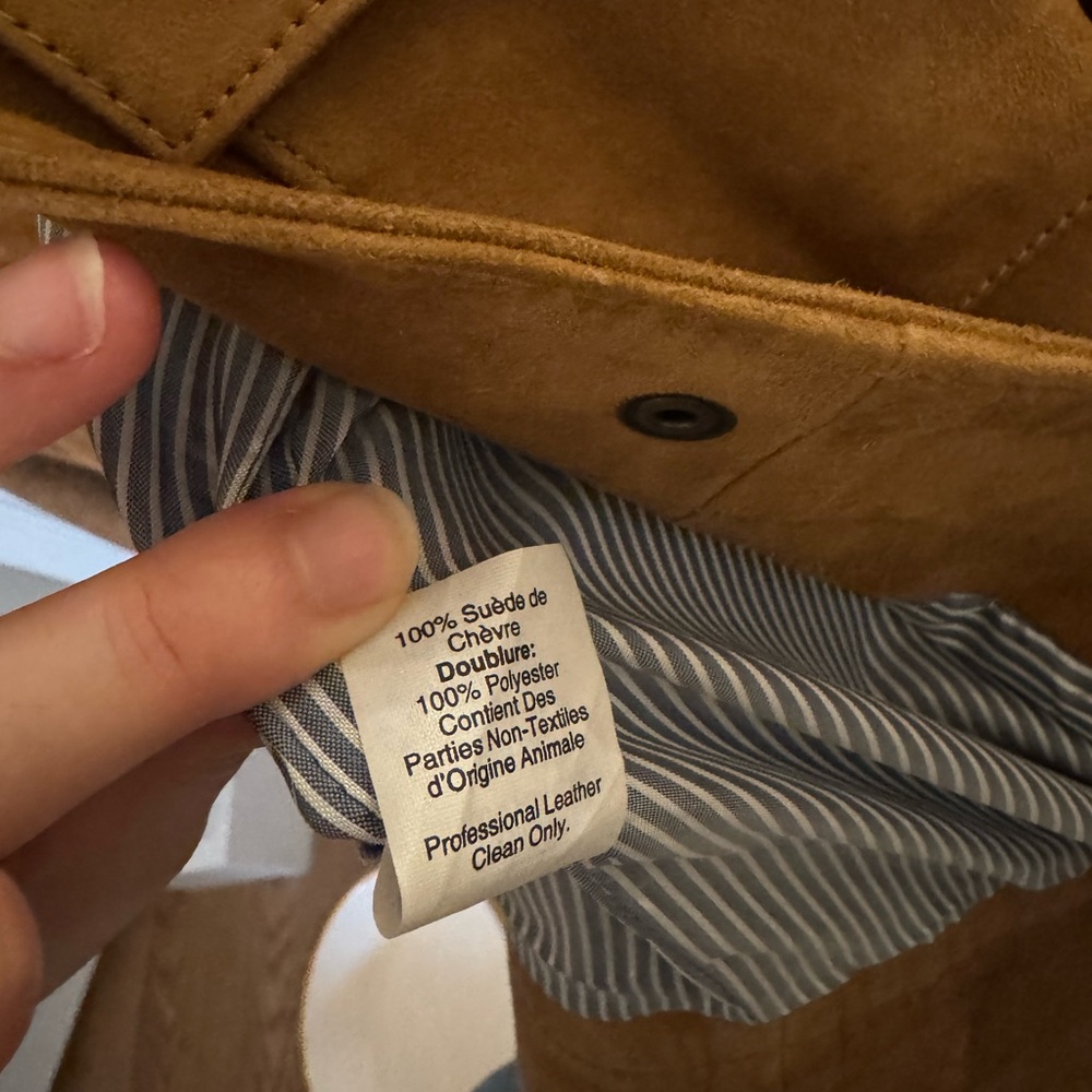 Madewell Suede Utility Jacket in Tan Brown - Picture 5 of 7